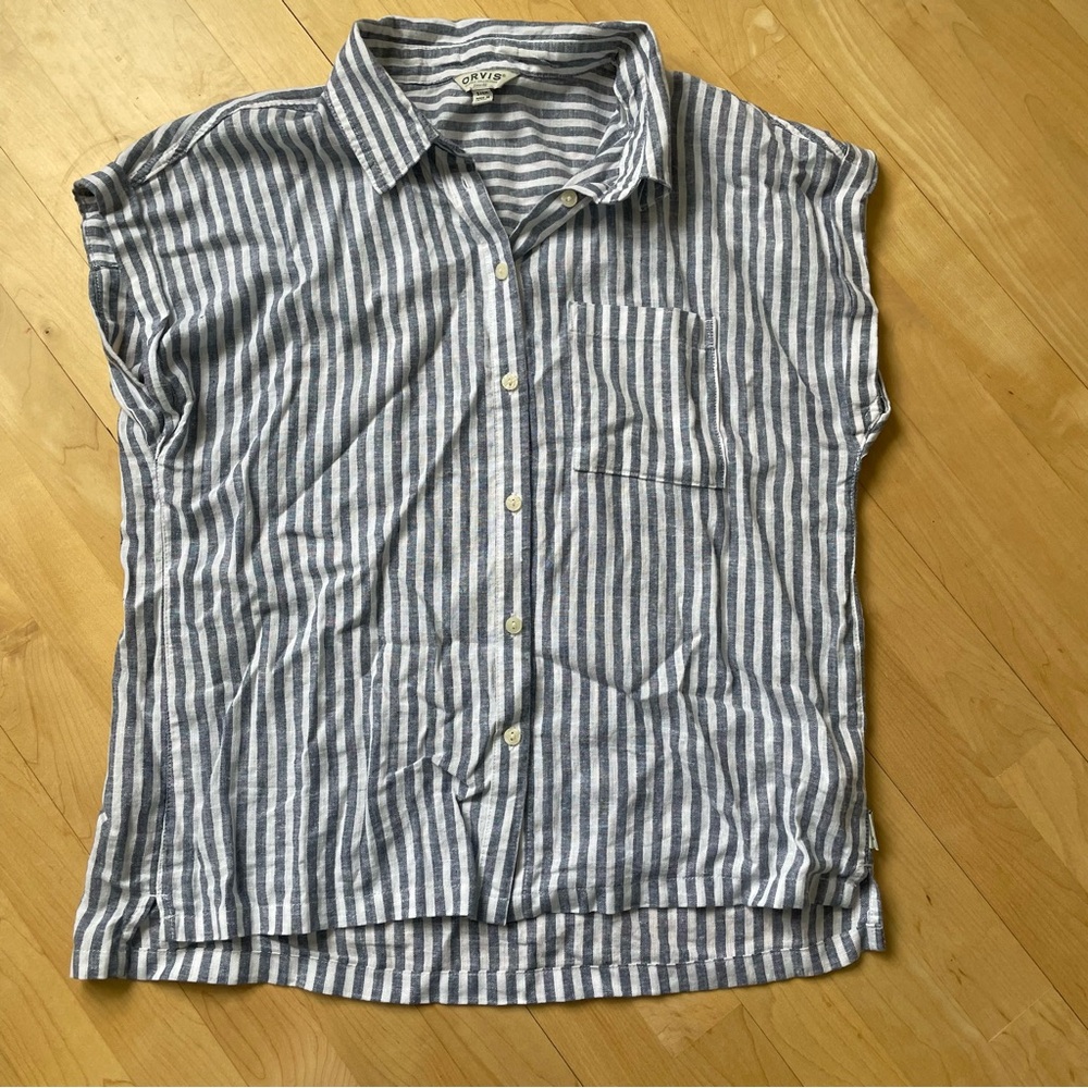 Orvis linen blend shirts: bundle of two, like new!